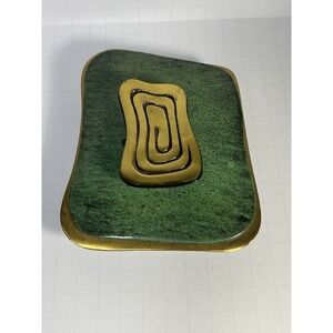 Vintage Dayagi Covered Dish Made in Israel Solid Cast Brass MCM Trinket Box